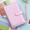 2022 Macaron A6 6 Ring Loose Leaf Journal Notebook PU Leather Notebook Zipper Budget Binder Notebooks Ring Binder