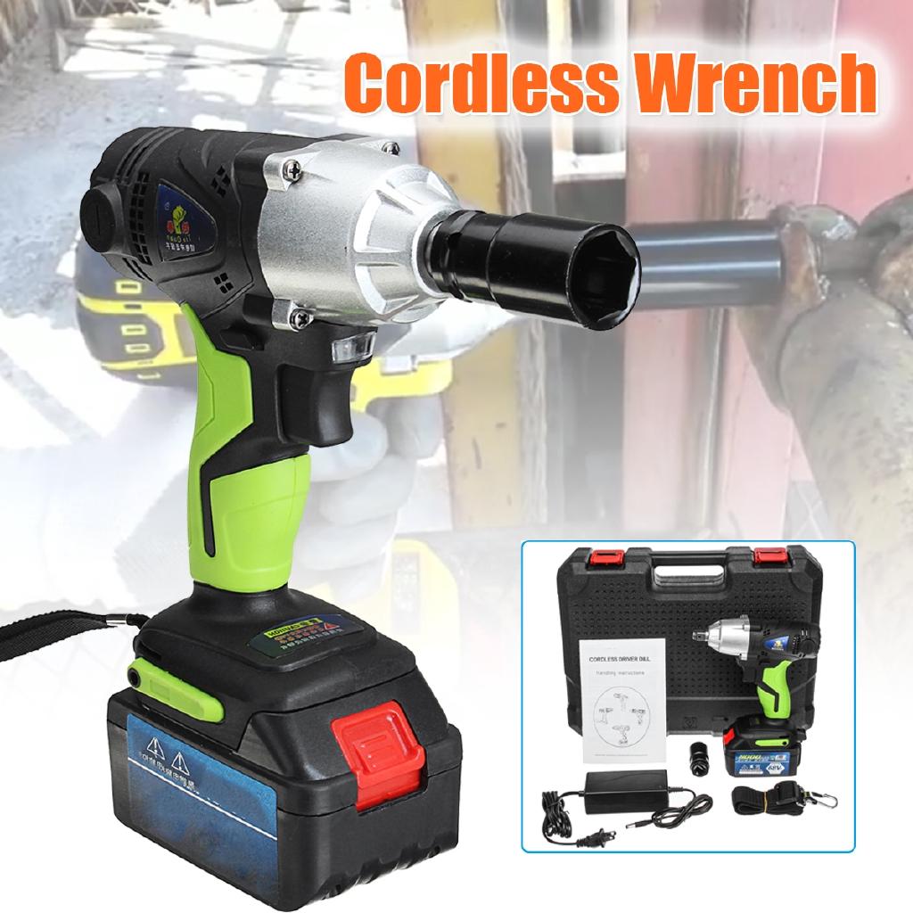 1/2'' 68V 8.0Ah Li-ion Batteries Cordless Impact Wrench 420Nm Metal Chuck UK Plug 100-240V