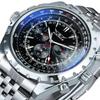 JARAGAR 212 Automatic Design Week Business Watch for Men Military Multifunction Sub-Dials Mechanical Watches Luxury Clock