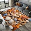 New Starfish Beach Shell Sea Star Sand Carpet Rug for Living Room Bedroom Home Sofa Decoration,Kids Play Non-slip Floor Mat