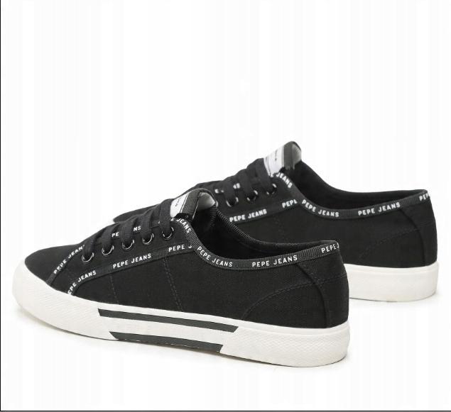 Pepe Jeans Brady Rib Damskie Buty Czarne Trampki Niskie 37 A_D