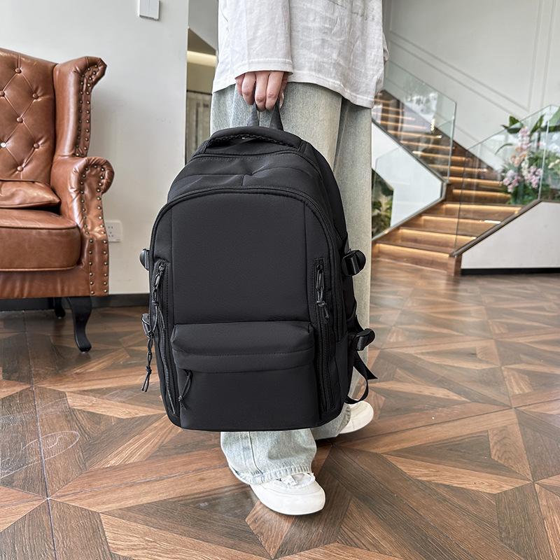 

Student Backpack, Campus Style, Solid Color, Simple, Large Capacity Backpack чёрный