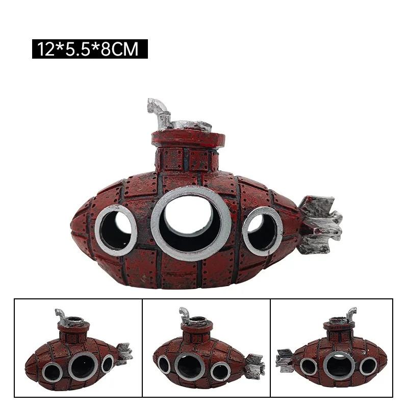 Resin Submarine Ornaments Fish Shrimp Shelter Cave Landscaping Accessories for Aquarium Fish Tank Decorations  Background