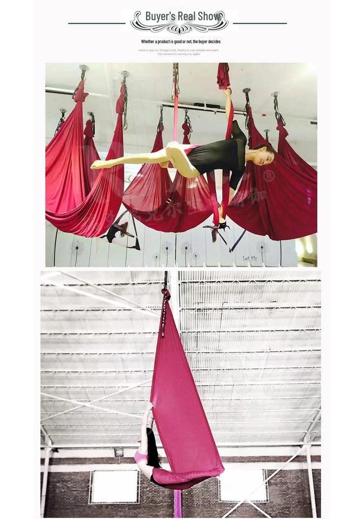 6m Medium Elastic Aerial Yoga Hammock Sling for Home & Studio