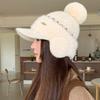Autumn and Winter Thickened Ear Bag Rabbit Fur Baseball Bag Head Hat Women's Versatile Casual Ear Protection Fleece Knitted Cap
