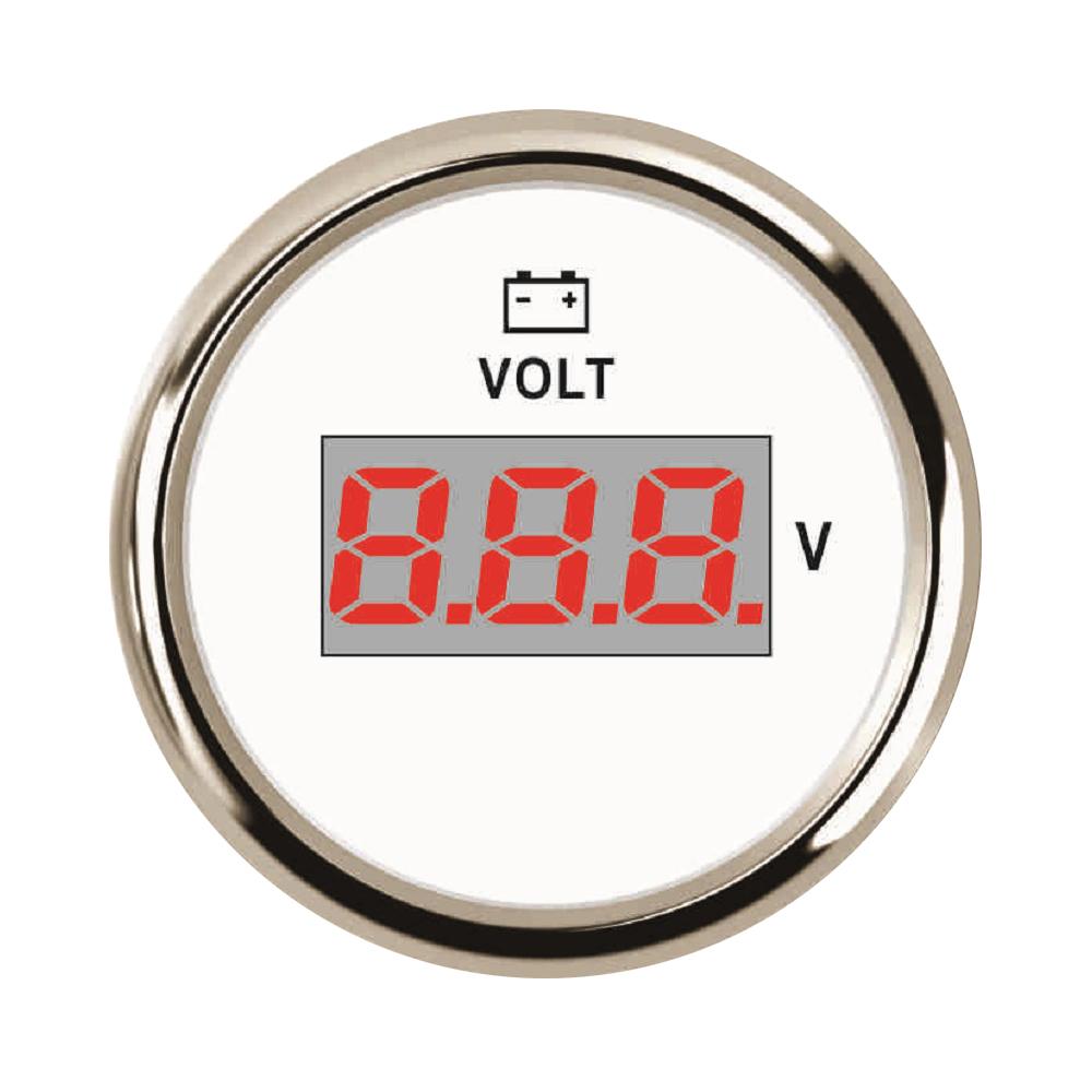 ELING 52mm 8-16V 16-32V 8-32V Waterproof Voltmeter Voltage Volt Gauge Universal for Car Truck Boat Car with Red Backlight