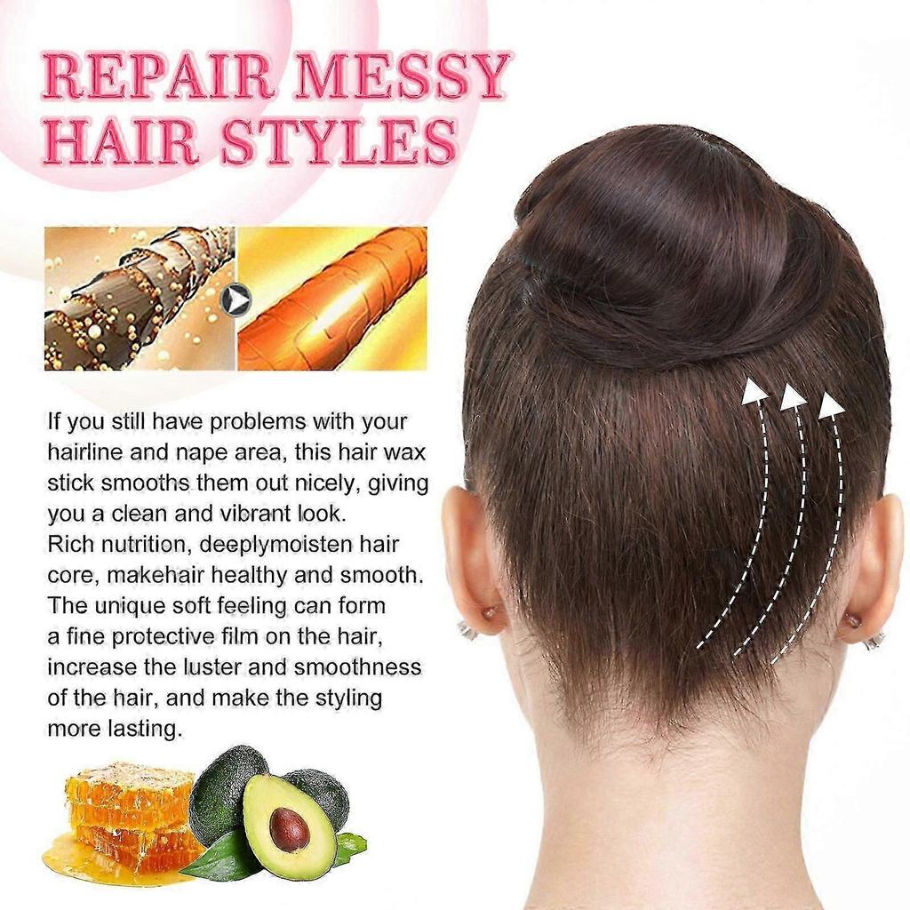Jaysuing Hair Wax Stick Manic Broken Hair Finishing And Shaping Hair Style Non-Greasy Moisturizing Hair Wax Stick