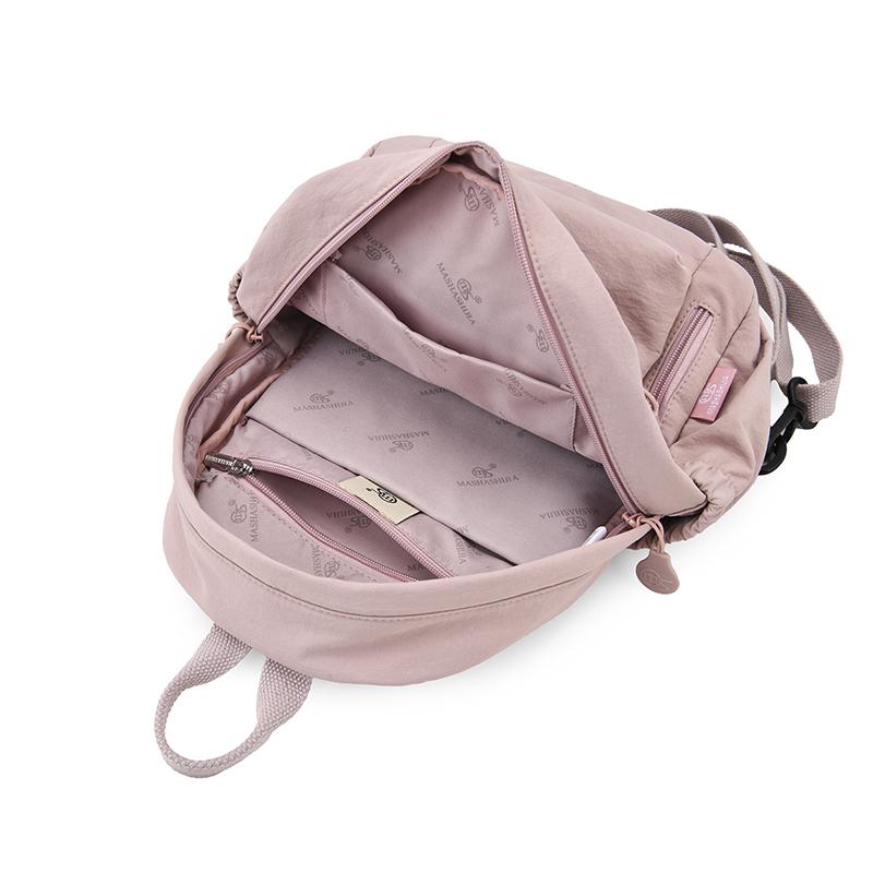 Women's Small Nylon Backpack Lightweight Waterproof Daypack with Front Pocket for Travel Daily Use