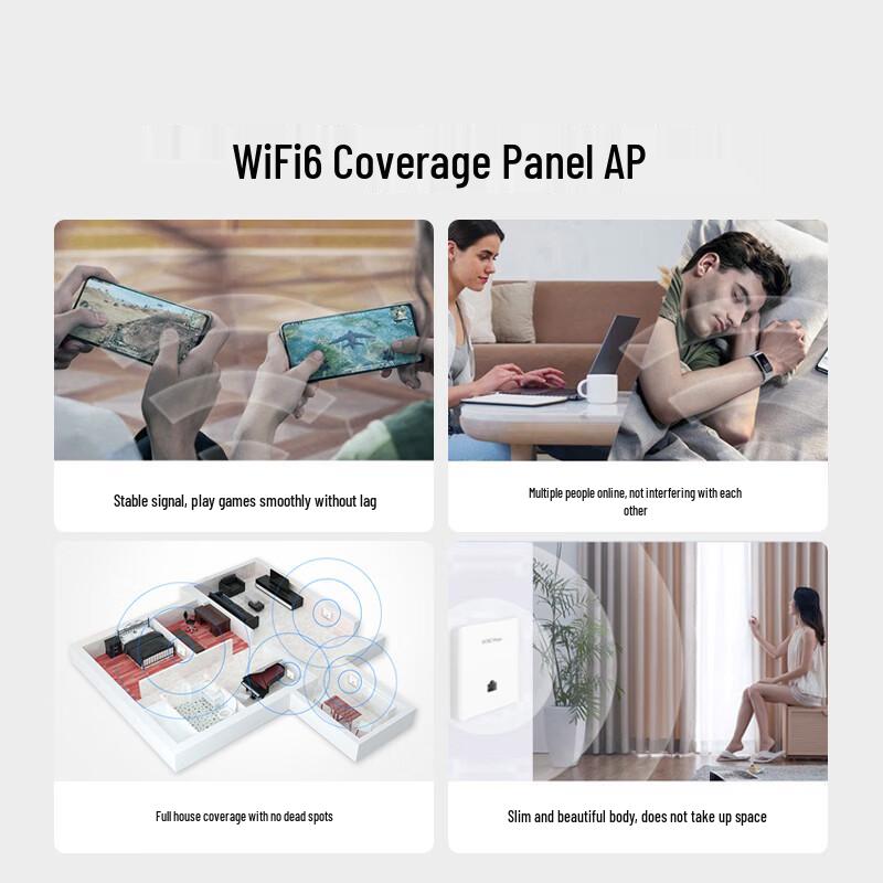 H3C Mini AX60-E WiFi 6 3000M Dual-Band AP Panel (CN-Version)