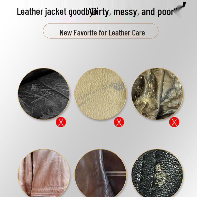 Manutenção e Cuidado com Óleo para Couro: Limpador, Reparador e Polidor de Couro Genuíno para Jaquetas de Couro Pretas e Incolores.