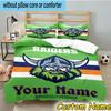3pcs Custom Name Raiders Team Spirit Bedding Set Includes 1 Duvet Cover & 2 Pillowcases for All Seasons Dormitory Home Decor Christmas gifts