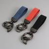 Outdoor Antiloss keychain Rings Simple PU Leather Keychain Women Men Car Keyring Antilost Key Holder Key Chain