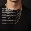 Ropes Long Necklace for Men Women,Stainless Steel Minimalist Twist Rope Chain Necklace,Punk Gold Silver Black Color 2 TO 5mm