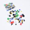 Generic 50pcs Car Trim Rivets Dashboard Push Pin Bumper Clip Car RV Truck Boat Replacement Maintenance Kit Color Random