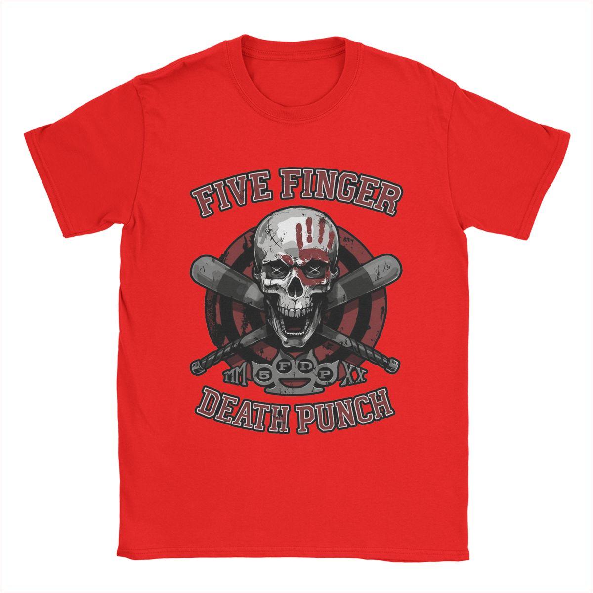 

Футболка Five Finger Death Punch 5FDP для мужчин из чистого хлопка, новинка, футболки с круглым вырезом, футболка с коротким рукавом, идея для подарка S