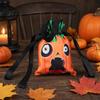 Holiday Themed Candy Holder Halloween Pumpkin Ghost Tote Bag, Trick or Treat Bag with Double Sided Print Side Print, Sturdy Reusable Party Favor Gift
