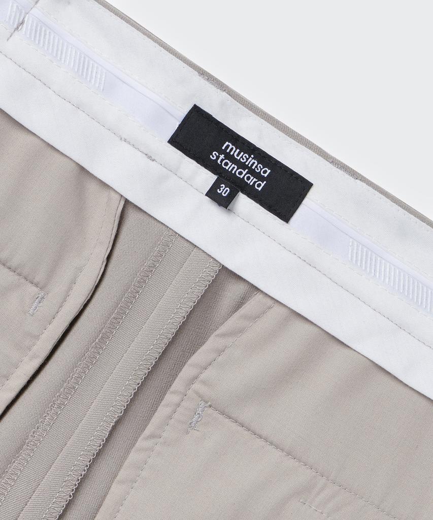 MUSINSA STANDARD Straight Hidden Banding Slacks [Light Beige]
