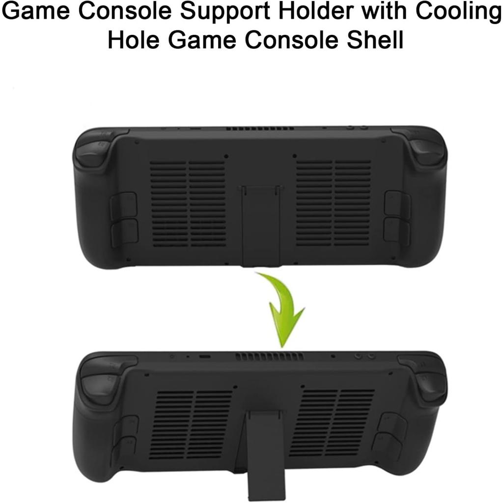 Kühlendes Rückschalengehäuse für Steam Deck, Schutzhülle mit Halterung, stoßfestes Spielekonsolen-Zubehör