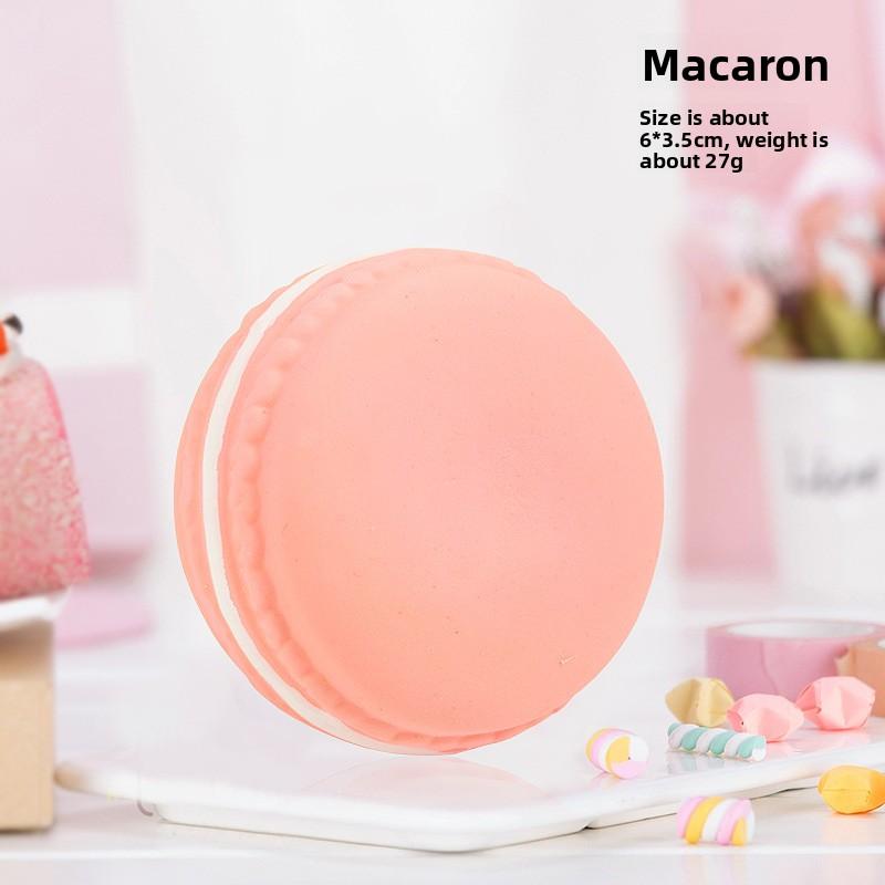 

Latex Toy Cookies Macarons, Puppy Toy, Chewable and Teething Latex Sound-producing Pet Toy розовый