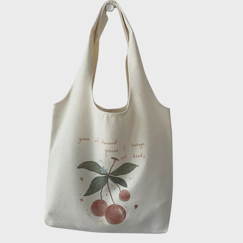 Women's Large Capacity Simple Style Canvas Shoulder Bag – Japanese and Korean Influence