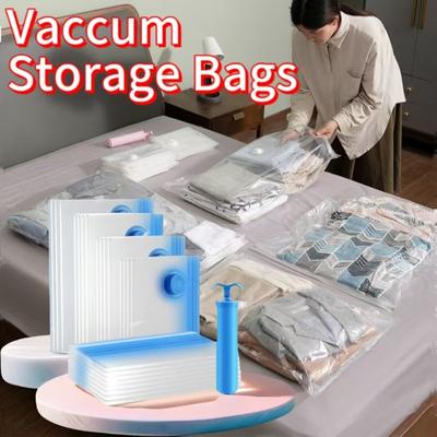 1-10PCS Vacuum Bag and Pump Cover for Clothes Storing Large Plastic Compression Empty Bag Travel Accessories Storage Container
