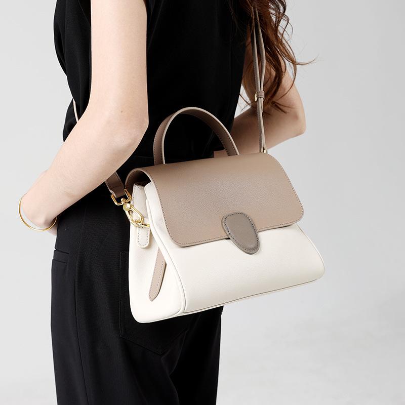 Modische Damen-Tragetasche 2025 Neue Echte Leder Damen-Umhängetasche High-End Nischen-Handtasche Crossbody-Tasche