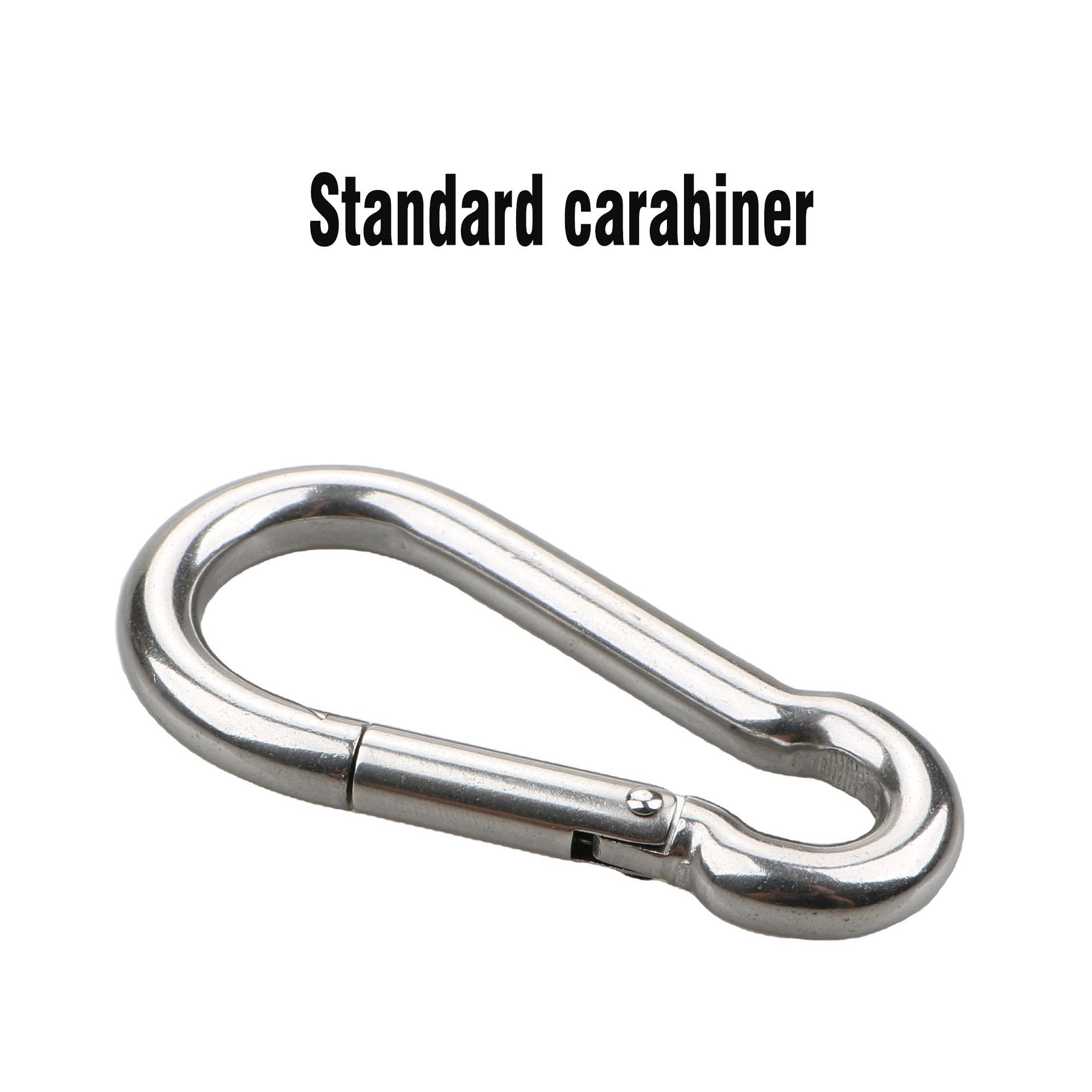 

1 шт. пружинный карабин для активного отдыха, карабин для кемпинга, из нержавеющей стали, предохранительная пряжка для веревки для качелей, фитнес-оборудования, крючки для брелка M4