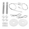 1 Set Stainless Steel Engine Hood Pin Plate Bonnet Lock Clip Kit with Racing Lanyard for Universal Car Mods Exterior Accessories