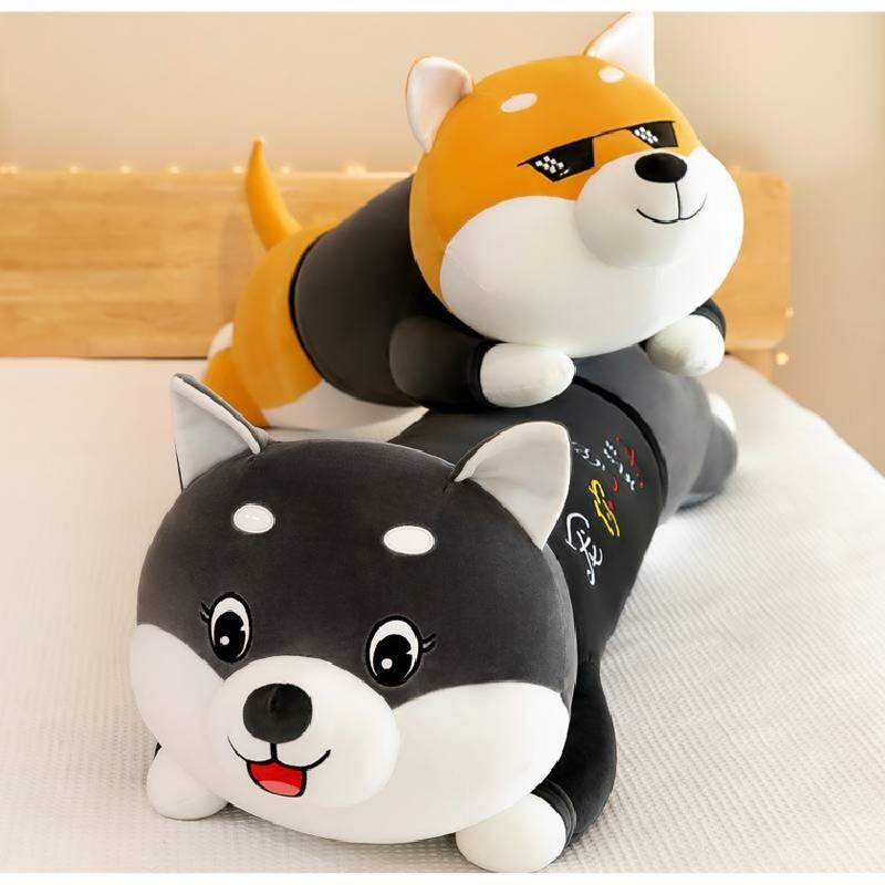 Adorable Lying Husky Pose Plush Toy Girls Bedtime Sleep Companion Holiday Gift