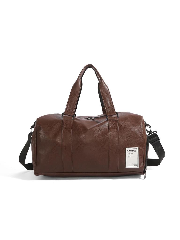Men's Lightweight Water-Repellent PU Travel Bag for Gym, Yoga, and Sports