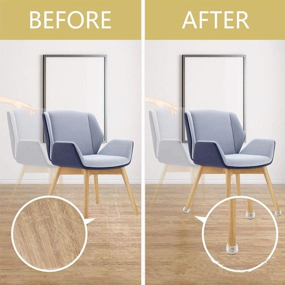 16PCS Non-Slip Round Chair Pads Silent Chair Foot Cover Durable Chair Leg Caps  Table Covers