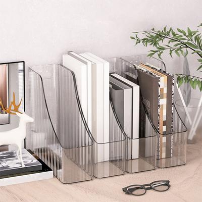 1/2 Stück Vertikaler Zeitschriftenständer Regal Organizer Hohe Strapazierfähigkeit Transparentes Design Mehrzweck Papierablage Desktop Aufbewahrungsregal