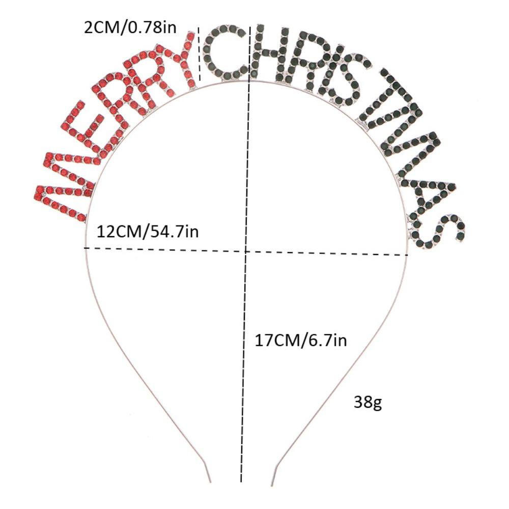 Gift Metal Letter Hair Hoop Party Ornament Zinc Zinc Alloy Crystal Headwear Christmas Antlers Hairband