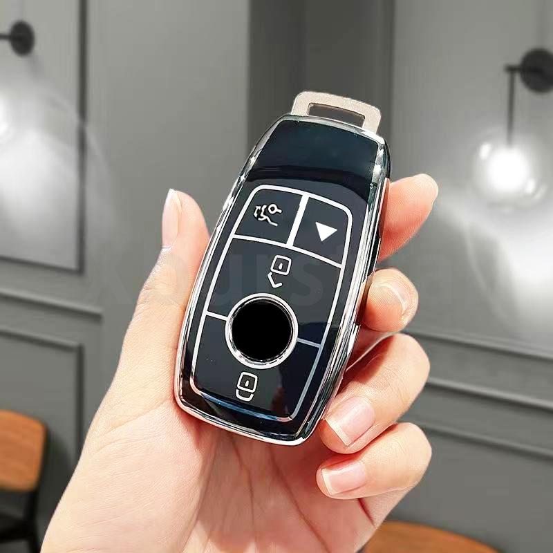 TPU Shell Fob Bag Car Key Case Cover for Mercedes Benz W213 W205 W176 W177 W211 W212 W210 W222 Class A Maybach A B C E S R GLS