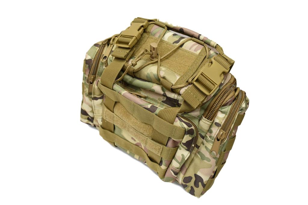 ADVANTAGE Tactical Camouflage and Hand Bag for and Outdoor Activities Waist, Shoulder, Cycling, Motorcycles, Mountaineering, Fishing, Military,
