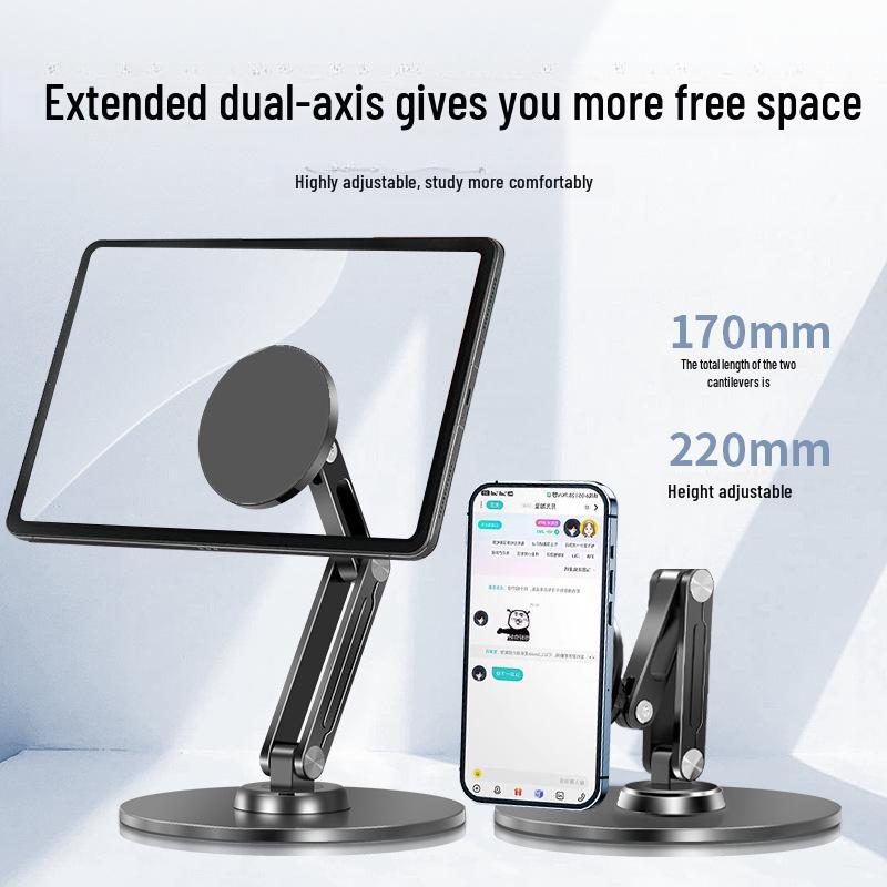 360° Rotating Magnetic Tablet Holder for iPad - Strong, Durable Desktop Stand