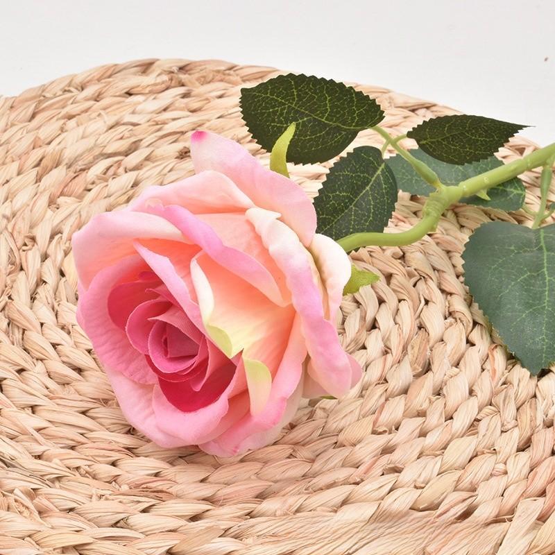 Single Velvet Strand Rose Simulation Flower Table Decor And Special Occasions