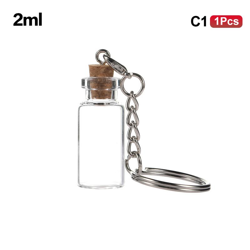 1/5Pcs Transparent Mini Glass Bottle Cork Diy Decoration Exquisite Drifting Wishing Message Cute Jars Containers Gifts 2Ml