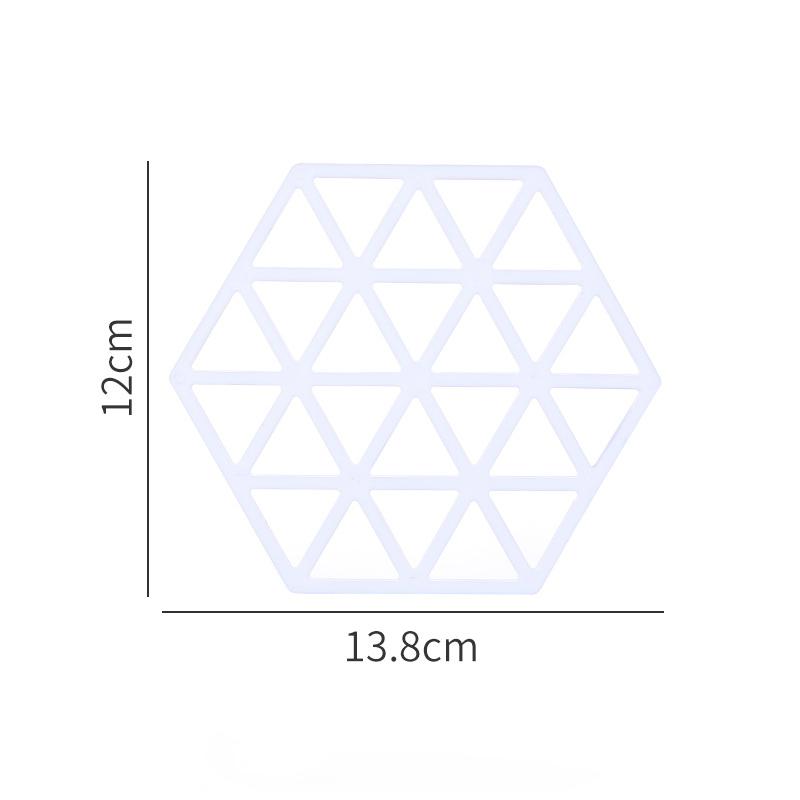 Silicone Tableware Insulation Mat Coaster Hexagon Silicone Mats Pad Heat-insulated Bowl Placemat Home Table Decor Kitchen Tools