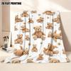 1 Stück Süßer Braunbär-Print Flanell-Kuscheldecke Weich Gemütlich Warm Decke Für Schlafzimmer Wohnzimmer Heimdekoration