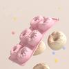 Silicone Donut Cake Pan 6-Cavity Silicone Fluted Tube Cake Pans,Non-Stick Silicone Molds for Donut,Jelly,Cupcake,Doughnut,Bread