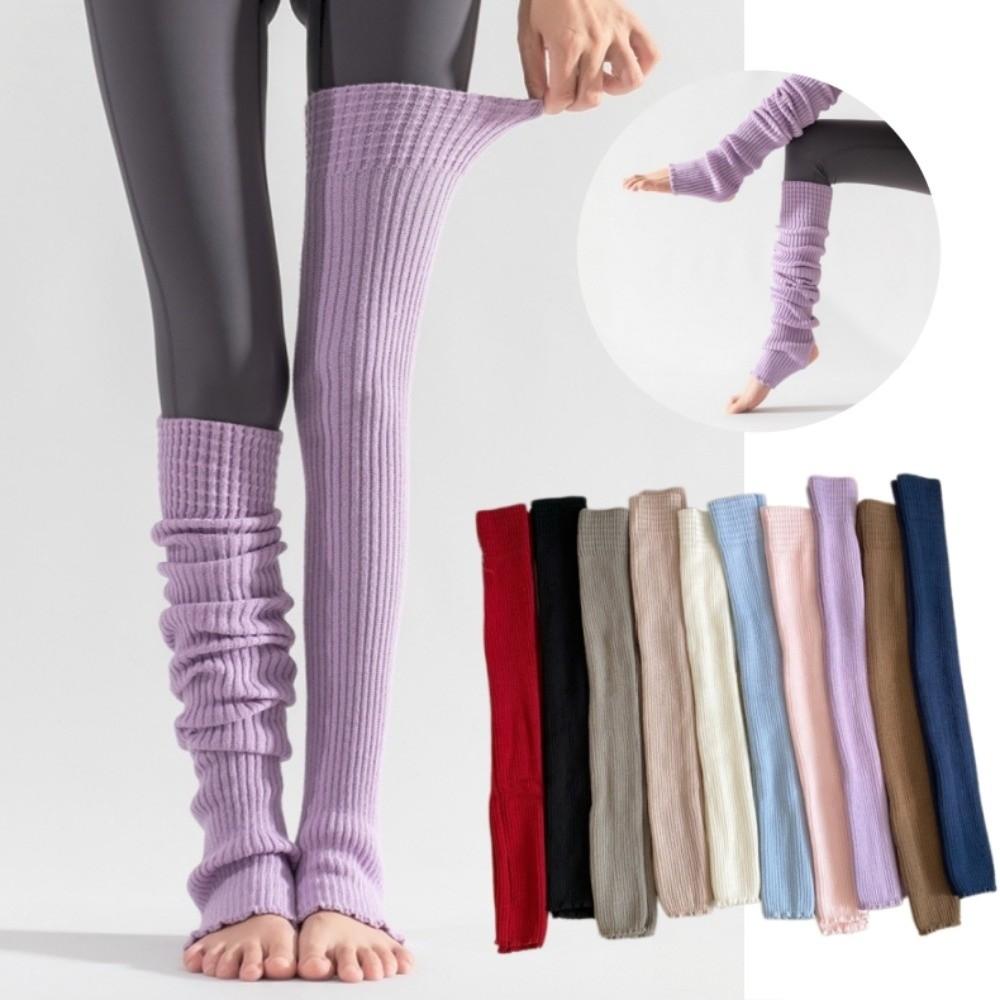 Knee High Long Foot Covers Foot Cover Pilates Yoga Knitted Socks Ballet Leg Warmers Women Girls