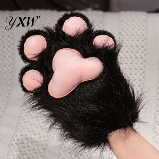 Plush Animal Paw Gloves 1Pc Glove Boot Furry Shoe Fuzzy Cute Cosplay Paws Cat Accessories for Costume Parties Theme