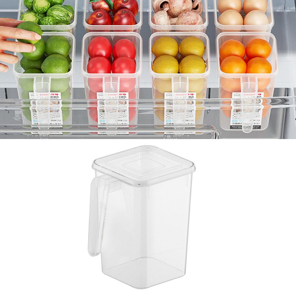 Refrigerator Side Door Storage Box Clear Vegetable Egg Fridge Door Organizer Container with Lid for
