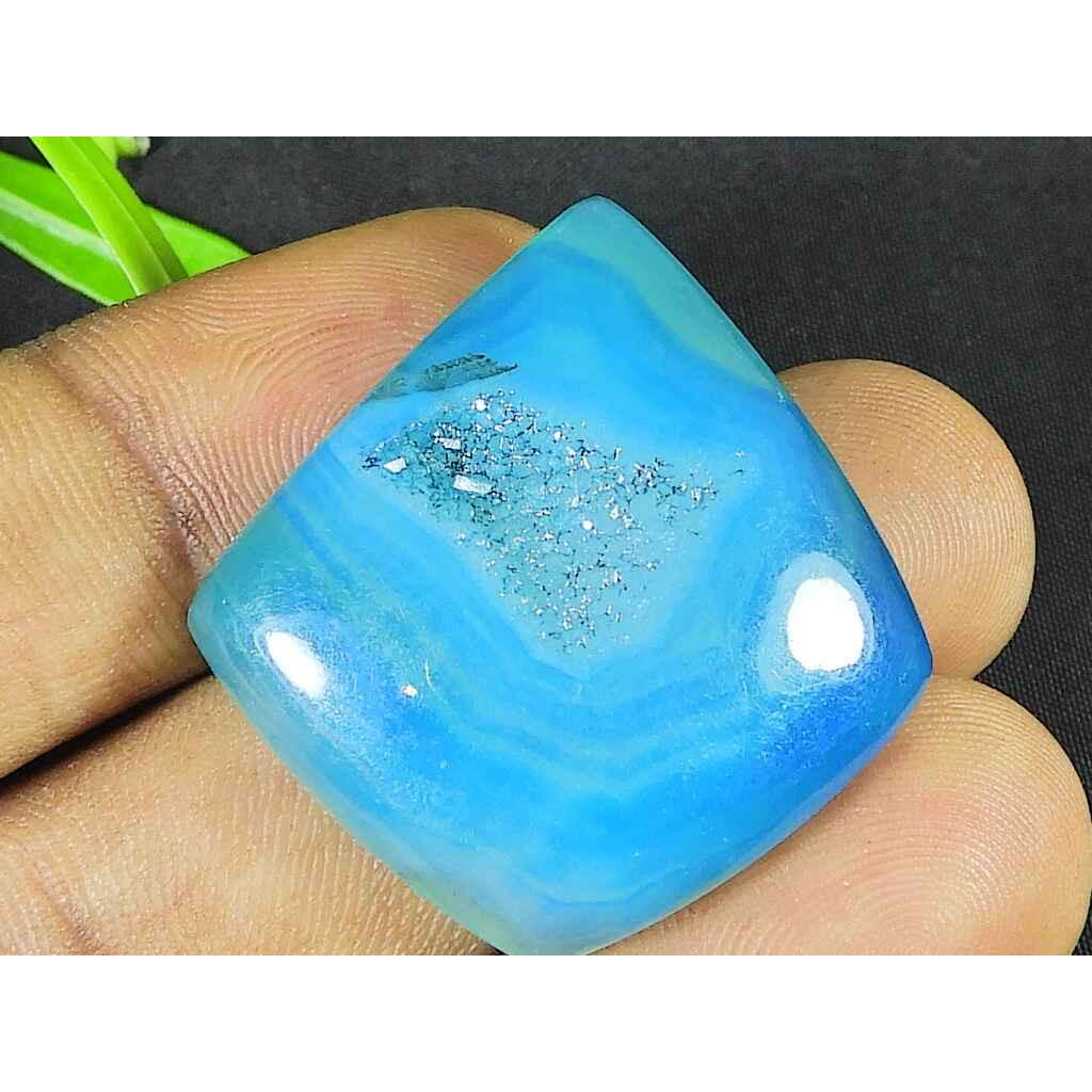 Druzy Agate Healing Fancy Cabochon Loose Gemstone 29X29X07MM SK-3625