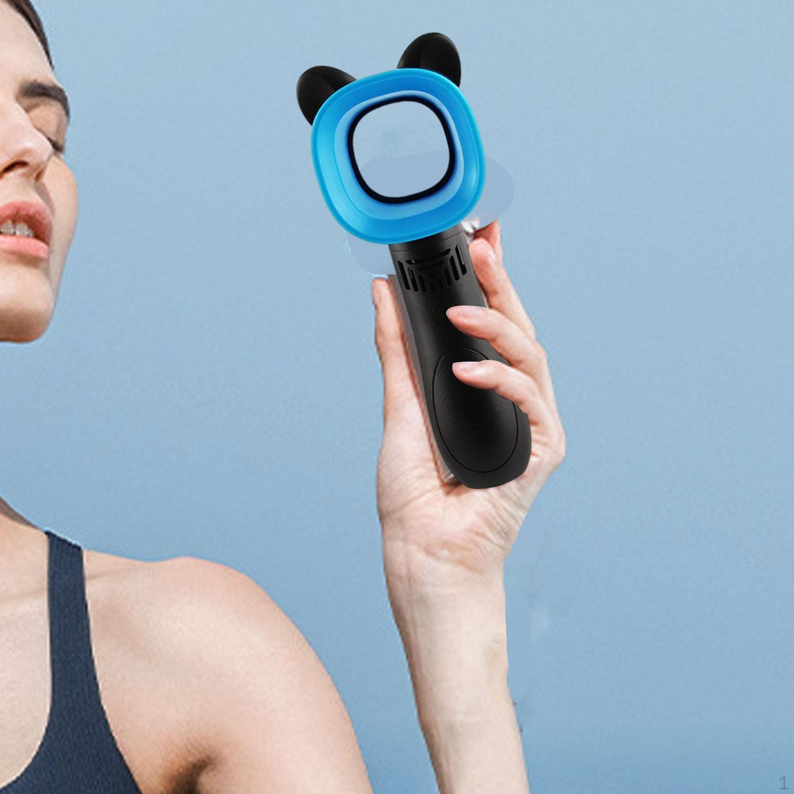 

Portable Bladeless Fan, Powerful Personal Fan for Hiking, Working, Outdoor Picnic, Camping. чорний