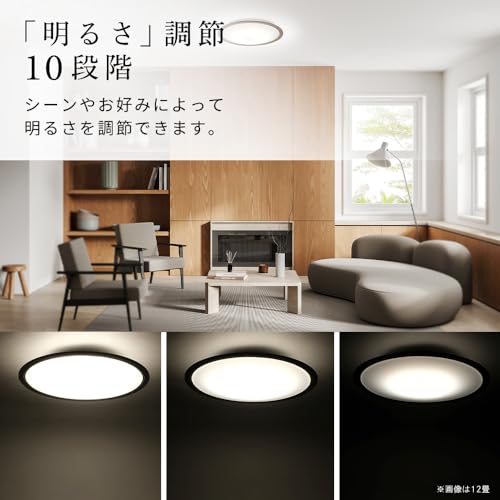 [Exclusive to .co.jp] [Equipped with power saving mode] Iris Ohyama Ceiling Light, 12 tatami mats, Wooden frame (Japan Lighting Industry Association m