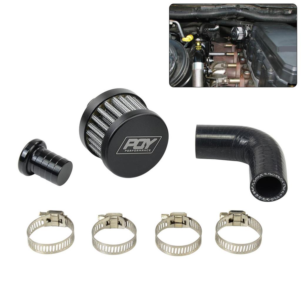 CCV Crank Case Vent  Crankcase Ventilation Line Change Kit Delete For 07.5-17  6.7   2500 3500 4500