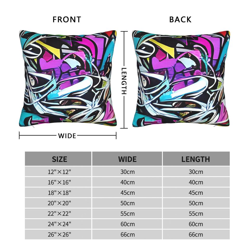 Pillow Cover Cartoon Cute Doodle Novelty Pillow Case For Couch Sofa Bedroom Pillowcases