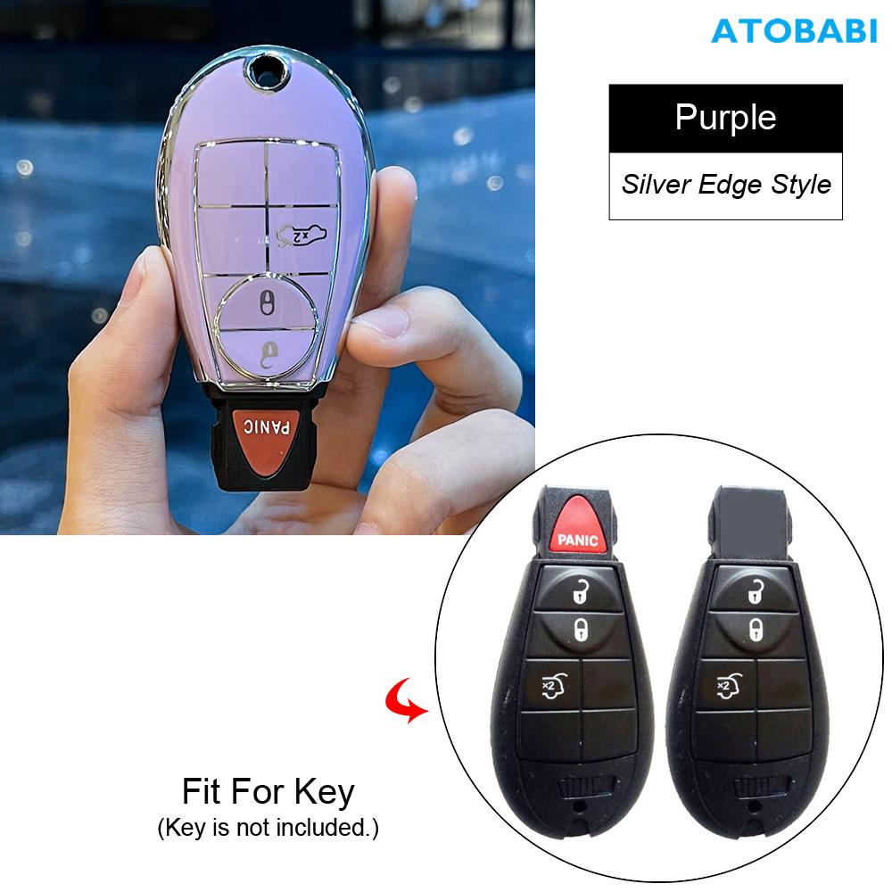 Tpu Car Key Case Remote Fob Protector Cover Keychain Auto Accessories For Jeep Grand Cherokee Dodge Dart Chrysler